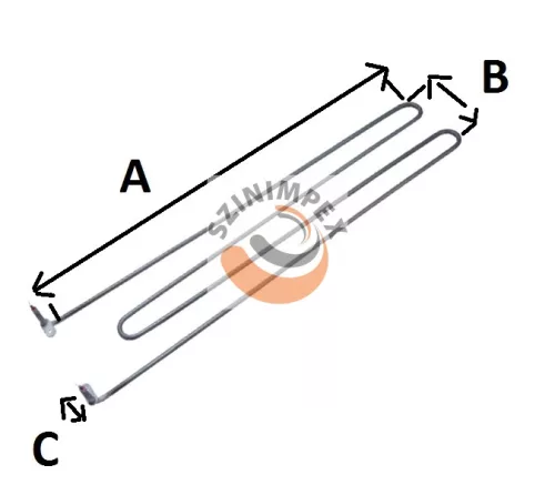Fűtőbetét grill sütőbe - 1500 W, 425 x 107 x 70 mm