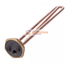 Merülő fűtőbetét vízhez - 2000 W/220V, menet: 5/4", termosztát nélkül, 300 x 30 mm, réz