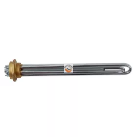   Háromfázisú merülő fűtőbetét vízhez – 3×3333 W, 450 x 34 mm, 1½″ (6/4″) menet, AISI 304, 380/230 V