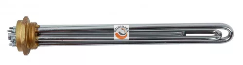 Háromfázisú merülő fűtőbetét vízhez – 3×1000 W, 250 x 34 mm, 1½″ (6/4) menet, AISI 304, 380/230 V