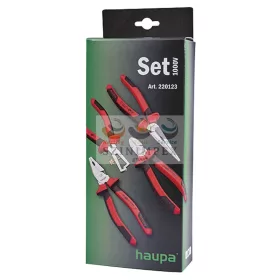   Haupa fogó készlet 1000 V felhúzott markolattal 4db-os piros-fekete 220123