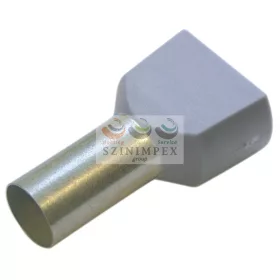 Haupa érvéghüvely iker 2 × 0,75/10 mm szürke 270782