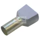 Haupa érvéghüvely iker 2 × 0,75/10 mm szürke 270782