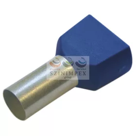 Haupa érvéghüvely iker 2 × 16/16 mm kék 270799