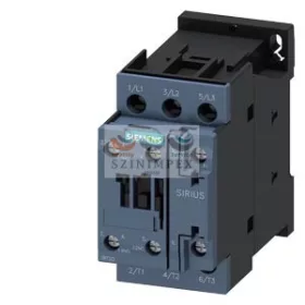   SIEMENS SIRIUS kontaktor (mágneskapcsoló) 4 kW/400 VAC-3 3Z 24 V 50 Hz 1z 1ny csavaros 40 A/AC-1/400 V 3RT2023-1AB00