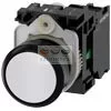 SIEMENS SIRIUS ACT nyomógomb komplett műanyag d22 fehér lapos visszaugró 1z csavaros kerek 3SU1100-0AB60-1BA0