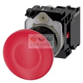   SIEMENS SIRIUS ACT vész-nyomó komplett műanyag d22 piros gomba 1ny csavaros kerek IP67/IP69K 3SU1100-1BA20-1CA0