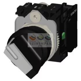   SIEMENS SIRIUS ACT választókapcsoló komplett műanyag d22 I-0-II 3-állású világító 2z fehér 5-500 V 3SU1100-2BL60-1NA0