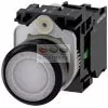 SIEMENS SIRIUS ACT nyomógomb komplett műanyag d22 világító fehér lapos visszaugró 1z csavaros 3SU1102-0AB60-1BA0