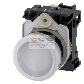   SIEMENS SIRIUS ACT jelzőlámpa komplett műa. d22 1x LED fehér 230 V AC kerek lapos csavaros 3SU1106-6AA60-1AA0