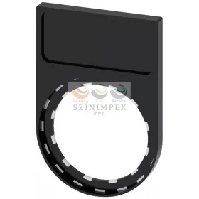   SIEMENS SIRIUS ACT felirati tábla tartó RSU1-hez d22 üres üres fekete téglalap 29,8 mm x 49,8 mm x 3SU1900-0AH10-0AA0