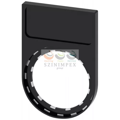 SIEMENS SIRIUS ACT felirati tábla tartó RSU1-hez d22 üres üres fekete téglalap 29,8 mm x 49,8 mm x 3SU1900-0AH10-0AA0