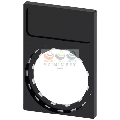 SIEMENS SIRIUS ACT felirati tábla tartó RSU1-hez d22 üres üres fekete téglalap 29,8 mm x 44,8 mm x 3SU1900-0AN10-0AA0