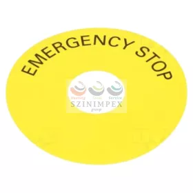   SIEMENS SIRIUS ACT felirati tábla d22 vészgombhoz EMERGENCY STOP üres sárga kerek 75 mm/3SU1900-0BC31-0DA0