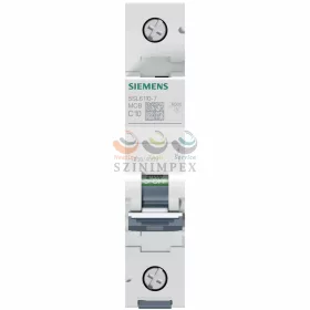   SIEMENS SENTRON kismegszakító 1P 10 A C-jelleg 400 V AC 6 kA/60898 6 kA/60947 5SL6110-7