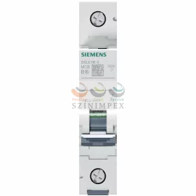   SIEMENS SENTRON kismegszakító 1P 16 A B-jelleg 400 V AC 6 kA/60898 6 kA/60947 5SL6116-6
