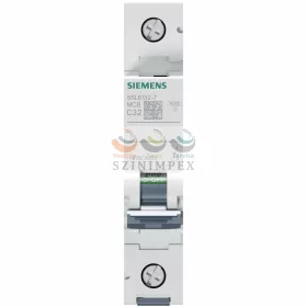   SIEMENS SENTRON kismegszakító 1P 32 A C-jelleg 400 V AC 6 kA/60898 6 kA/60947 5SL6132-7