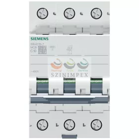   SIEMENS SENTRON kismegszakító 3P 10 A C-jelleg 400 V AC 6 kA/60898 6 kA/60947 5SL6310-7