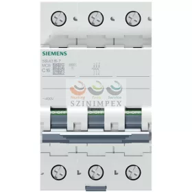   SIEMENS SENTRON kismegszakító 3P 16 A C-jelleg 400 V AC 6 kA/60898 6 kA/60947 5SL6316-7