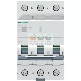   SIEMENS SENTRON kismegszakító 3P 32 A C-jelleg 400 V AC 6 kA/60898 6 kA/60947 5SL6332-7