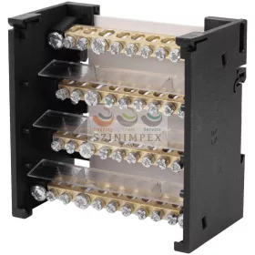   SIEMENS sorkapocssín elosztóblokk 4P 6..16 mm²/8 × 4…10 mm² DIN-sínre lapos 80 A 5ST 5ST2501