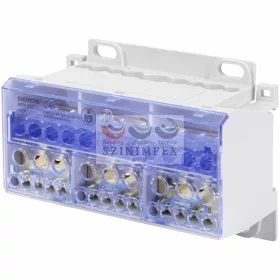   SIEMENS sorkapoc elosztóblokk 4P 25..35 mm²/4 × 16+7 × 10 mm² DIN-sínre 125 A 5ST 5ST2502