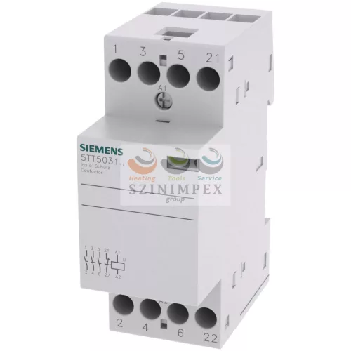 SIEMENS 5TT installációs kontaktor sorolható 25 A 440 V AC 3-z 1-ny 230 V AC-műk 2mod 5TT5831-0