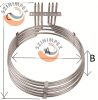 Fűtőbetét ipari sütőkhöz - 3x3670 W, anyag: 304