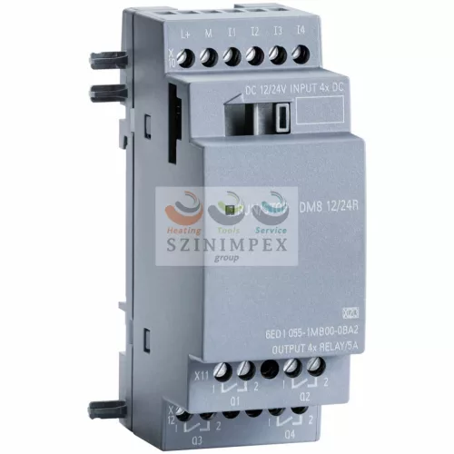 SIEMENS LOGO! digitális be- és kimeneti modul DM8 4DI 4DO relé 10.8-28,8 V/DC 6ED1055-1MB00-0BA2