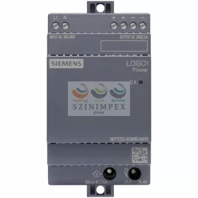   SIEMENS kapcsolóüzemű DC tápegység stabilizált 240 VAC-be 24 VDC-ki 2,5 A-ki 60 W LOGO!power 6EP3332-6SB00-0AY0