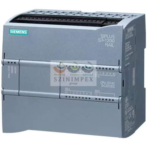 SIEMENS SIMATIC S7-1200 PLC logikai vezérlő CPU kompakt 14DI 10DO 2AI 20.4-28,8 V/DC 6ES7214-1AG40-0XB0