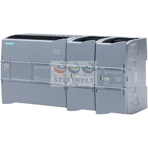 SIEMENS SIMATIC S7-1200 PLC logikai vezérlő CPU kompakt 14DI 10DO 10-relé/O 2AI 20.4-28,8 V/DC 6ES7214-1HG40-0XB0