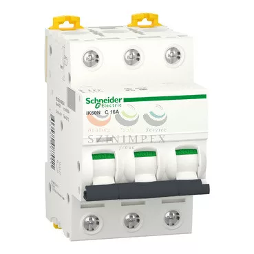 Schneider Electric ACTI9 iK60N kismegszakító, 3P, C, 16 A