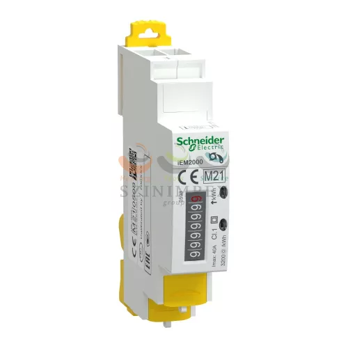 Schneider Electric iEM2000 MID-es 1 fázisú fogyasztásmérő 40 A kijelzővel