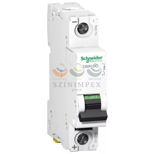 Schneider Electric ACTI9 C60H-DC kismegszakító, 1P, C, 6 A, 250 VDC