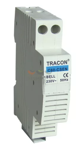 TRACON csengő sorolható 75dB folyamatos hang 230 V AC 1M IP20 C60-CSEN