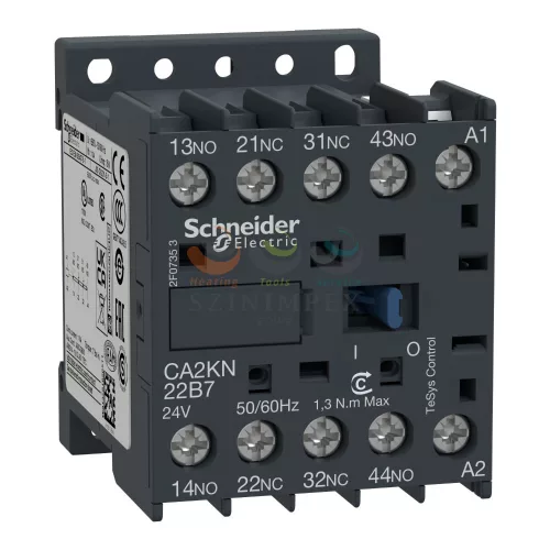 Schneider Electric segédkapcsoló 2 záró, 2 nyitó, AC, 50/60 Hz