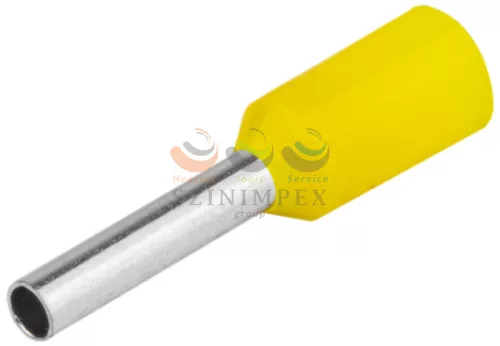 TRACON érvéghüvely DIN-VDE szigetelt normál 1 mm² 10 mm sárga E100