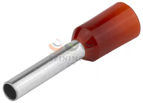 TRACON érvéghüvely DIN-VDE szigetelt normál 1,5 mm² 10 mm piros E114