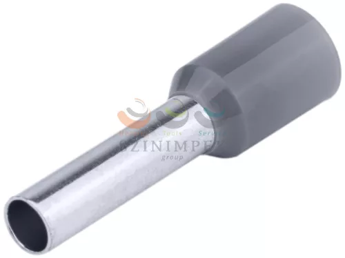 TRACON érvéghüvely DIN-VDE szigetelt normál 4 mm² 18 mm szürke E121
