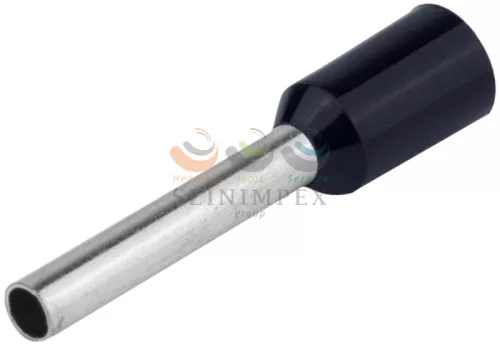 TRACON érvéghüvely DIN-VDE szigetelt normál 6 mm² 18 mm fekete E123