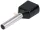 TRACON érvéghüvely szigetelt iker 2 × 1,5 mm² 8 mm fekete E13IR