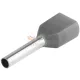 TRACON érvéghüvely szigetelt iker 2 × 4 mm² 12 mm szürke E19I