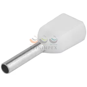   TRACON érvéghüvely szigetelt iker 2 × 0,5 mm² 8 mm fehér E20I