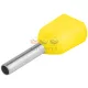 TRACON érvéghüvely szigetelt iker 2 × 6 mm² 14 mm sárga E22I