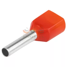   TRACON érvéghüvely szigetelt iker 2 × 1 mm² 8 mm piros E90I