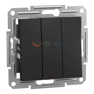 Schneider Electric ASFORA hármas kapcsoló, antracit