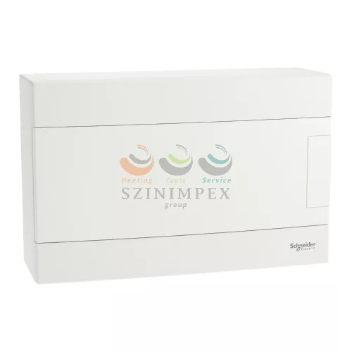 Schneider Electric EASY9 EU kiselosztó, teli ajtó, falon kívüli, 1 × 12 modul, PEN