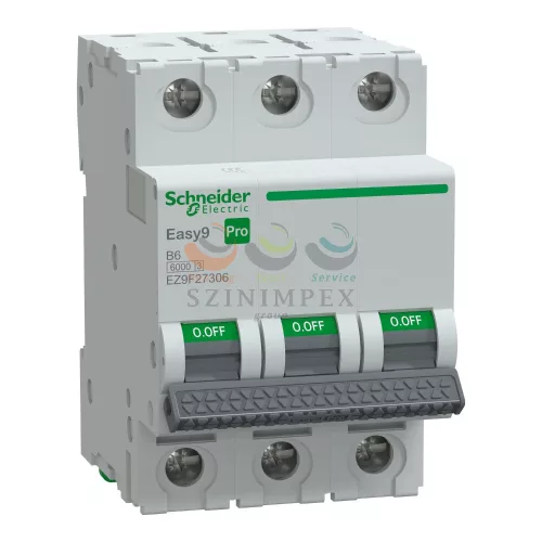 Schneider Electric EASY9 PRO kismegszakító, 3P, B, 6 A