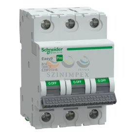 Schneider Electric EASY9 PRO kismegszakító, 3P, B, 16 A